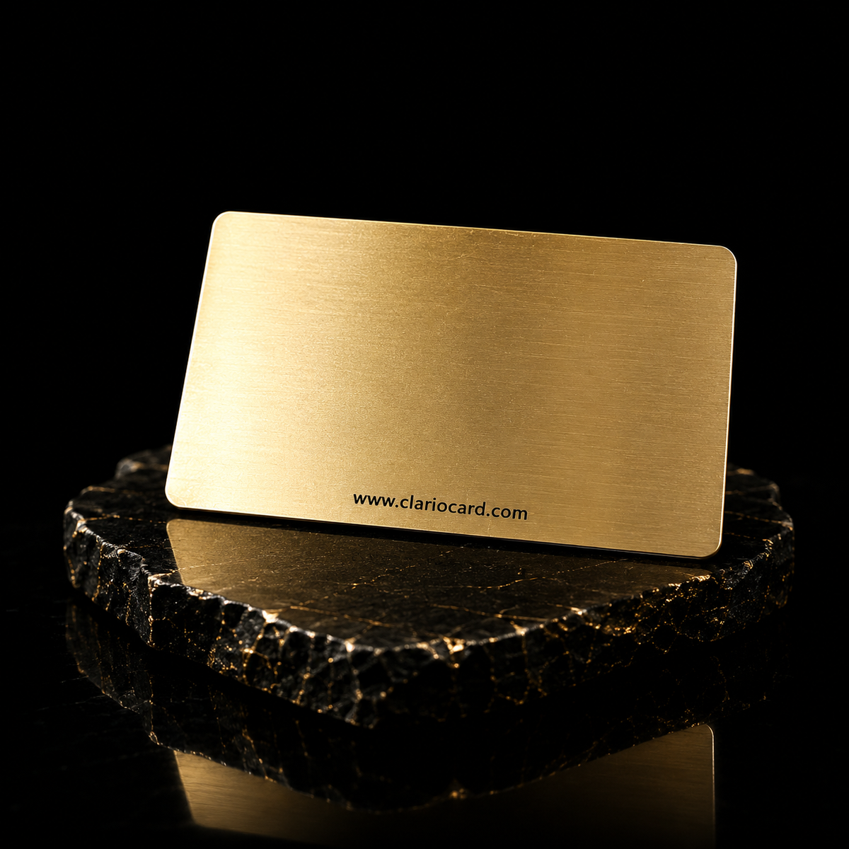 Carte de Visite NFC ClarioCard — 3 Finitions : Noir · Argent · Or · Sans abonnement
